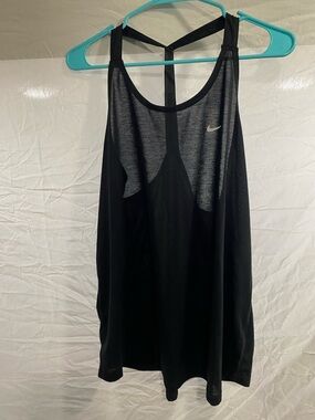 Nike Black Racerback Mesh-Back Tank Top